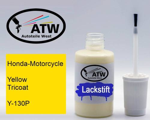 Honda-Motorcycle, Yellow Tricoat, Y-130P: 20ml Lackstift, von ATW Autoteile West.